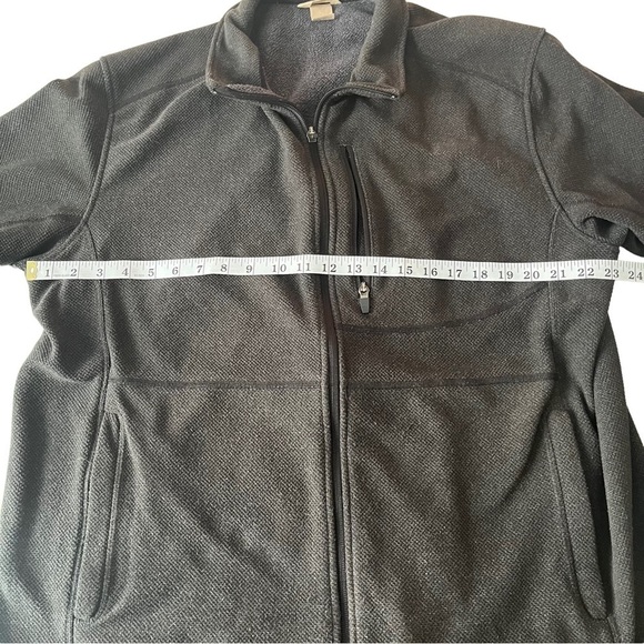 Duluth Trading Company Black Grey Textured Full Zip Fleece Jacket Men Large - Picture 8 of 11